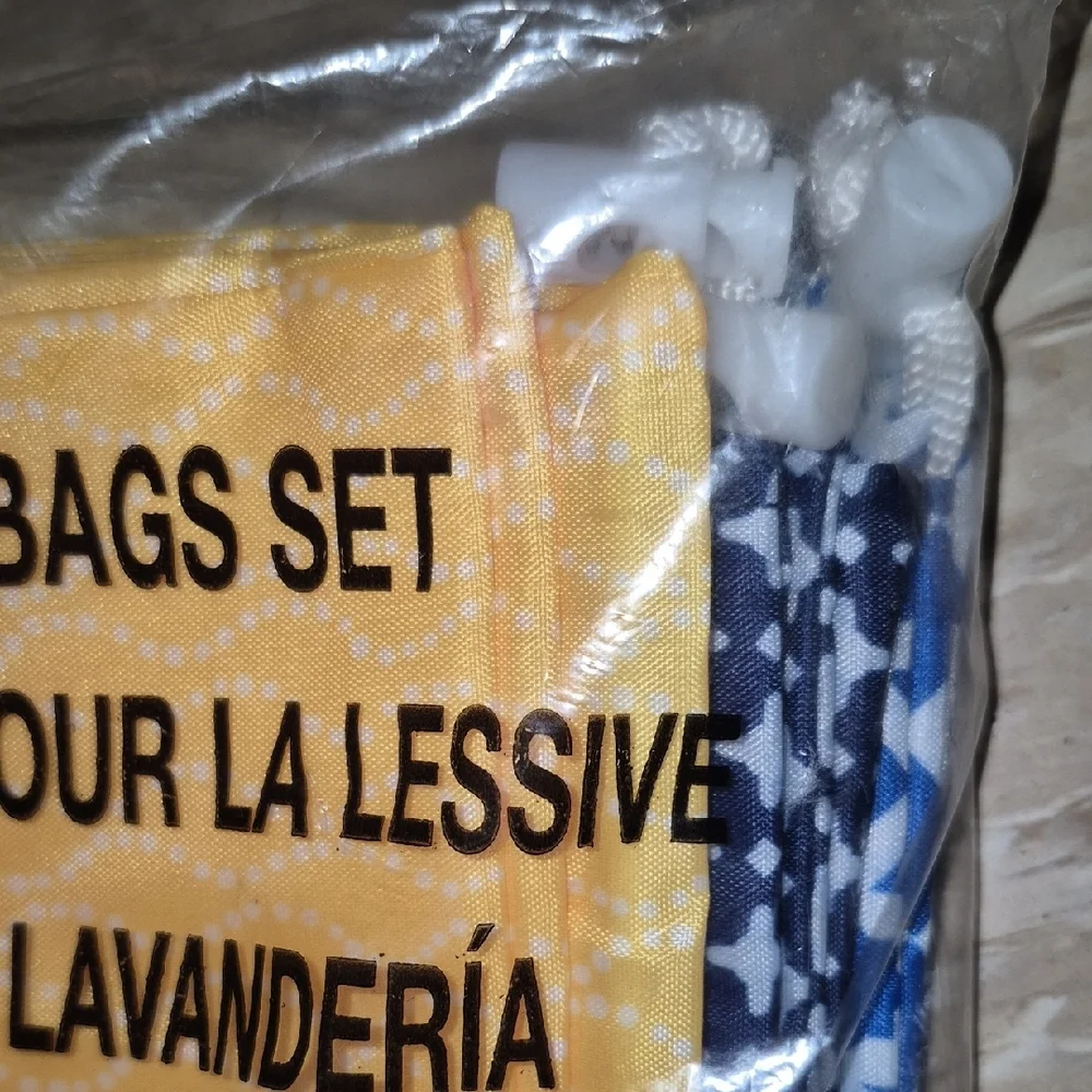 Avon Personalizable Printed Laundry Bag - Set of 3: Yellow, Royal & Navy 27